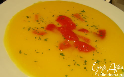 Рецепт Тыквенно-морковный суп-пюре с запеченным перцем