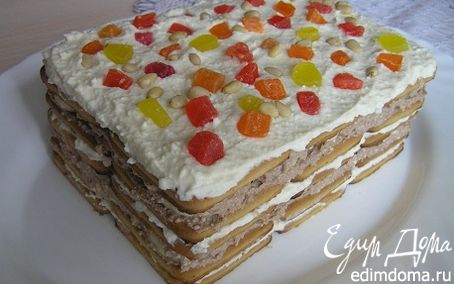 Рецепт Творожный торт из печенья