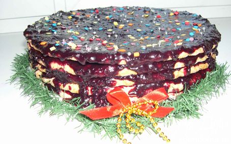 Рецепт Teskoma.Простой,но в тоже время вкусный пирог с Новогодней ноткой!!!