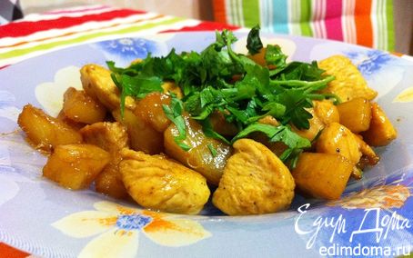 Рецепт Курица с ананасами