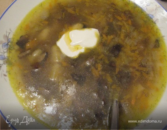 Рецепт: Молочный крем-суп с белыми грибами - На основе картофеля