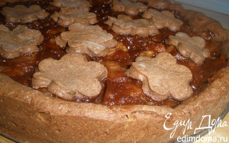 Рецепт Шоколадно-яблочный пирог из песочного теста