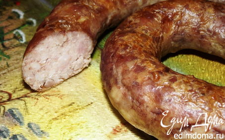 Рецепт Домашняя колбаса с маринованным мясом