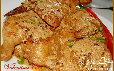Рецепт Цыпленок тапака по-шкмерски.