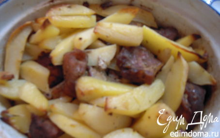 Рецепт Картошечка с мясом, запечённая в духовке
