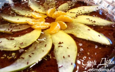 Рецепт Тортик из овсяного печенья с фруктами и желе