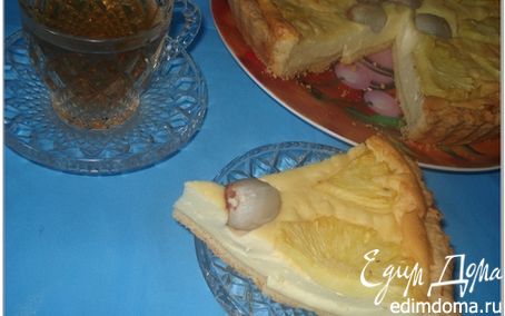 Рецепт Творожный тортик с ананасом и личи (для всех моих друзей)