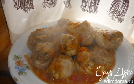 Рецепт *Плакия*(курица,тушённая в овощном маринаде по-болгарски)