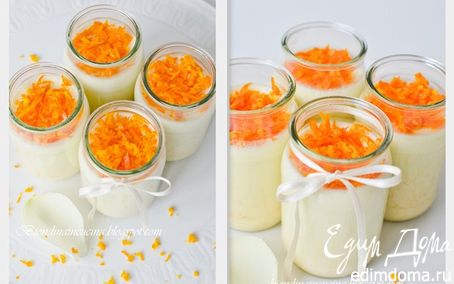 Рецепт Десерт из йогурта,апельсина и марципана