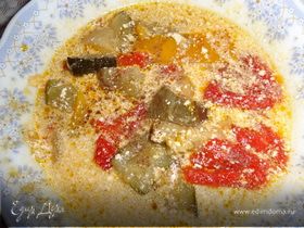 Средиземноморский суп с запеченными овощами