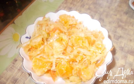 Рецепт Салат с кольраби, яблоками и апельсинами