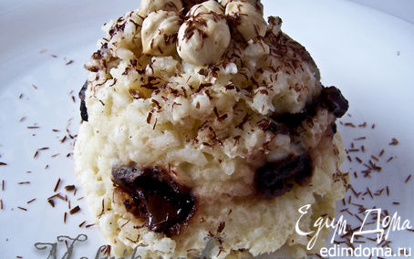 Рецепт Рисовый пудинг "К завтраку" с шоколадом и орехами