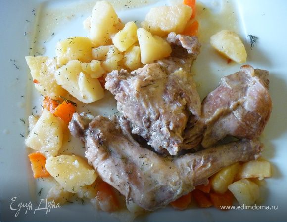 Жаркое из зайца или кролика, пошаговый рецепт на ккал, фото, ингредиенты - Людмила
