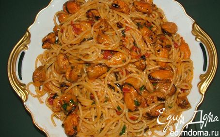 Рецепт Спагетти с мидиями