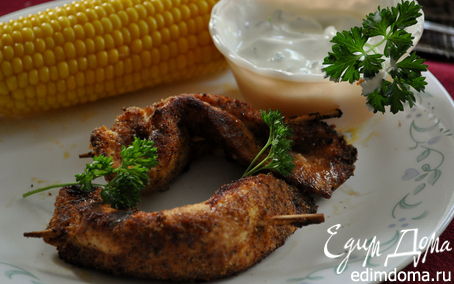 Рецепт Курятина на шпажках с соусом
