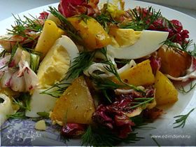 Салат с карамелизированной грушей