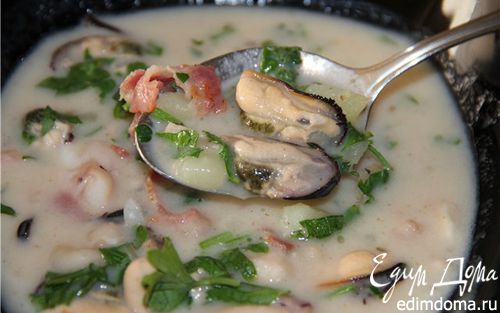 Рецепт Чаудер с моллюсками из Новой Англии (New England Clam Chowder)