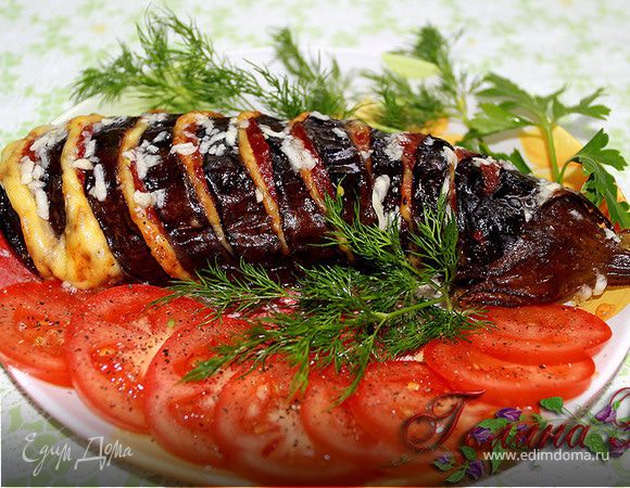 Баклажан «Гармошка» – пошаговый рецепт приготовления с фото