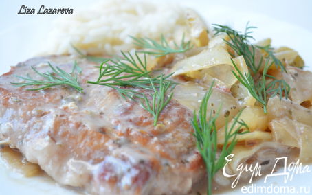Рецепт Свиные отбивные под греческим соусом