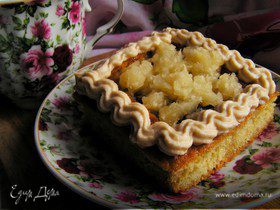 Пирожные с финиками, ананасом и творожным кремом
