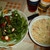 Тальятелле с морепродуктами в сливочном соусе и лёгкий салат с руколой (Аl Italia)