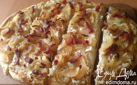 Рецепт Тарт фламбе или эльзасский луковый пирог (tarte flambée)