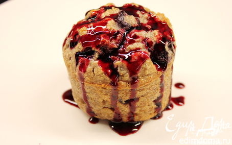 Рецепт Маффины на гречневых хлопьях с вишней