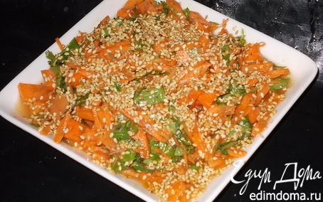 Рецепт Морковный салат с кунжутом