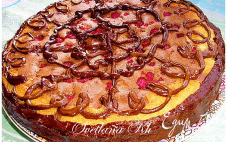 Рецепт Шоколадно-малиновый пирог