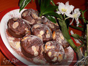 Шоколадные кексы с миндалем