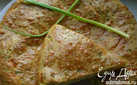 Рецепт Сырный пирог с зеленым луком