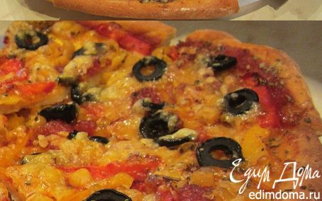 Рецепт Пицца по-итальянски "Салями"