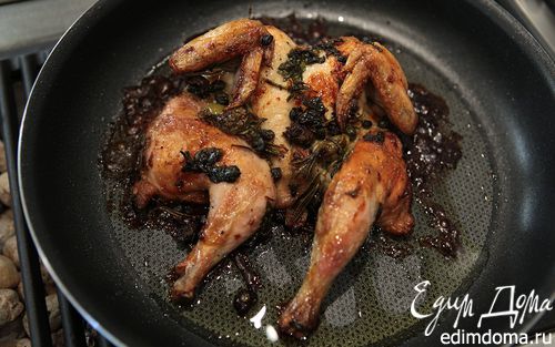 Рецепт Цыплята с оливками, каперсами и розмарином