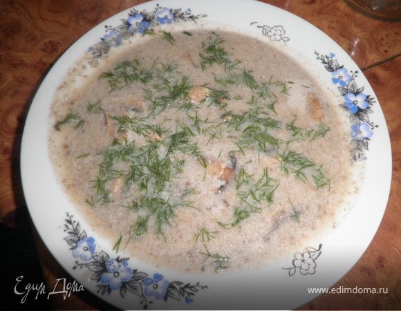 Рецепт супа из шампиньонов на курином бульоне