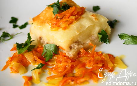 Рецепт Картофельная запеканка с куриным фаршем и сыром