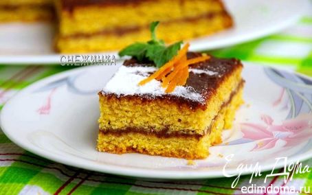 Рецепт Тыквенно-апельсиновый пирог с шоколадной помадкой