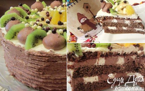 Рецепт Детский тортик с фруктами без глютена и муки (Kinder torta)