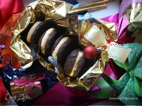 Шоколадные печенья вупи-куки с облепиховым суфле