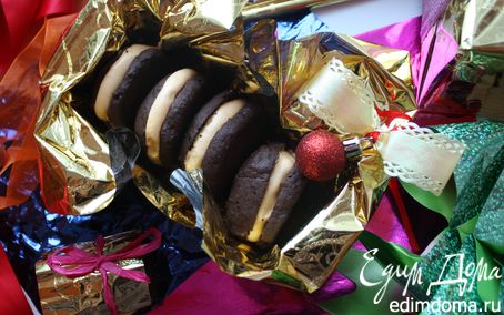 Рецепт Шоколадные печенья вупи-куки с облепиховым суфле