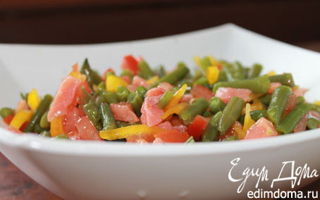 Рецепт Фасолевый салат с лососем
