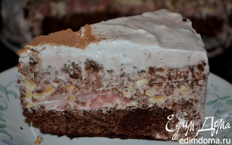 Рецепт Шоколадный торт-мороженое с маршмэллоу и фундуком