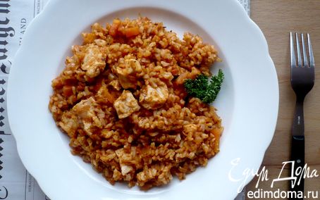 Рецепт Филе куриной грудки, запеченное с рисом и овощами «Скорый поезд на Луизиану»
