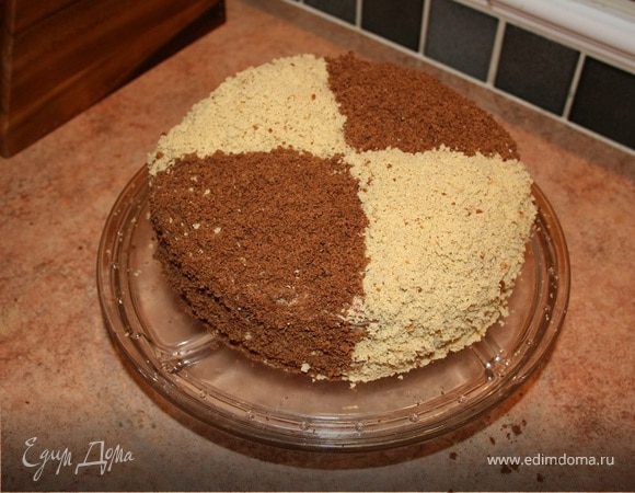 Творожный пирог с песочной крошкой