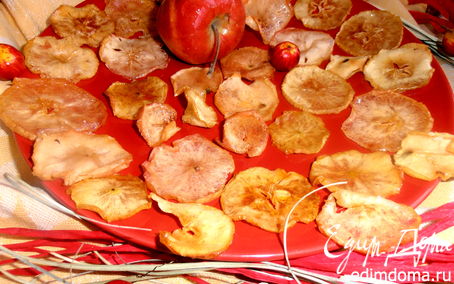 Рецепт Яблочные чипсы для украшения пирога и не только