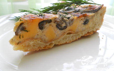 Рецепт Пирог с грибами и сыром