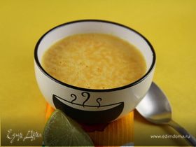 Крем-суп из тыквы с лаймом и куркумой
