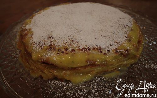 Рецепт Блинный торт с лимонным кремом