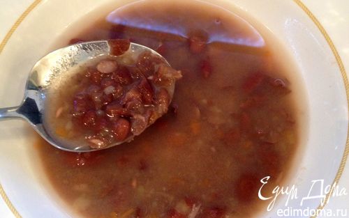 Рецепт Грузинский суп из красной фасоли с орехами