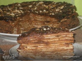 Ореховый торт с шоколадным кремом "Капучино"