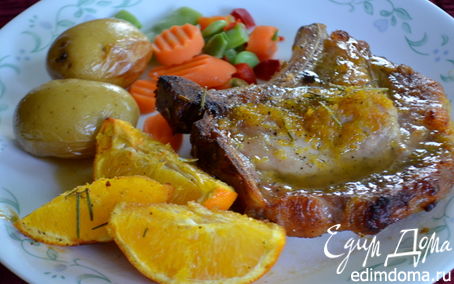 Рецепт Свиные отбивные в медовой-апельсиновой глазури
